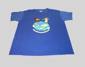 Camiseta infantil "Hermanos" azul  9-11