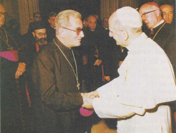 Mons Javier Ariz con Pablo VI